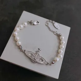 Charm Bracelets Designer Letter Vivian Chokers Luxury Women Fashion Jewelry Metal Pearl Bracelet cjeweler Westwood Motion current 990ess34543