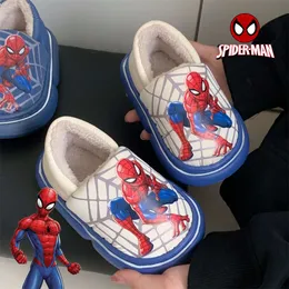 Kinder Kleinkind Tasman II Hausschuhe S pider Cartoon Man Anti-Rutsch-Hausschuhe mit vollem Absatz für warme und wasserdichte Babystiefel für Kinder