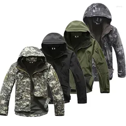 Hunting Jackets Brand Clothing Autumn Men's Military Camouflage Fleece Jacket Army Tactical Multicam Male Windbreakers