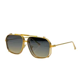 Hot outdoor mens designer óculos de sol para homens mulheres 0353 Telescópio dobrável tipo condução clássico óculos de metal retro óculos quadrado piloto óculos de sol simples vidro