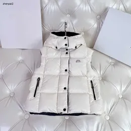 Luxury down baby vest autumn high quality designer hooded kids coat Size 110-170 Complete labels sleeveless girl boy jacket Nov25