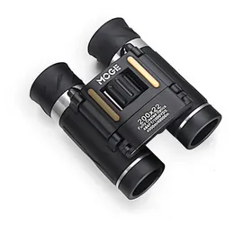 Telescope Binoculars est Moge 200X22 Upgraded Zoom HD Camping Hunting Outdoor Travel Pocket Mini Powerful 231128