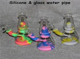75 Inch Shisha hookah glass dab rig silicone bong water pipe with bowl quartz banger portable hookahs unbreakable food grade2182606