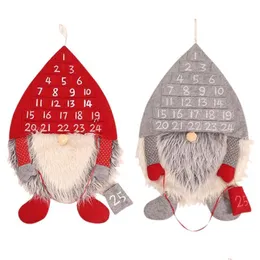 Decorazioni natalizie Decor Calendario dell'Avvento Forest Man Ornamenti Hall Casa Soggiorno Porta Parete Ciondolo per feste Consegna a goccia Giardino Dhxgh