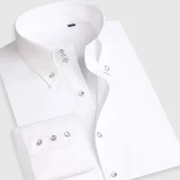 Camisas masculinas vestido camisa masculina botão-para baixo colarinho formal negócios manga longa camisa casual moda coreana slim fit masculino designer camisas brancas 231129