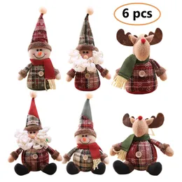Christmas Decorations Ornaments Toys Tree Hanging Santa Claus Snowman Doll for Home Xmas Party 2024 Year Gift 231128