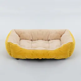 kennels pens Pet Cat Dog Bed Cozy Square Plush Kennel Puppy Sofa Bed Small Large Dog Sleep Pad Portable Pet Bed Nest Pet Supplies Accessories 231129