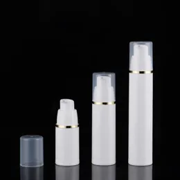 white empty PP plastic cosmetic packaging container serum lotion 15ml 30ml 50ml airless pump bottle Didtx