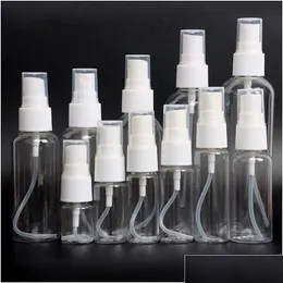 Garrafa de perfume por garrafa 10 20 30 50 60 80 100ml plástico pet spray cuidados com a pele conjunto pacote garrafas de álcool entrega de saúde beleza dhsnv