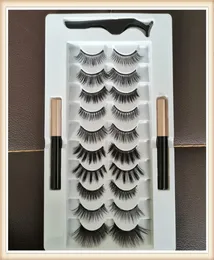 Magnetic Eyelashes Magnetic Liquid Eyeliner Kit with Tweezers 10 Pairs Upgraded 5D Magnetic False Lashes Natural Reusable No Glue 2034189