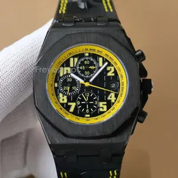 AP Herren-Armbanduhren, 3 Kreise, Herrenuhr, automatisch, mechanisch, 42 mm, achteckige Lünette, Leder, wasserdicht, modische Business-Armbanduhren, Montre De Luxe