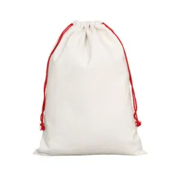 Sublimation Blank Santa Sacks DIY Personlized Drawstring Bag Christmas Gift Bags Pocket Heat Transfer ZZ