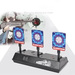 Sports Toys Autoreset Electric Target för Nerf Guns Bullets Pärlor BLASTER GUNT Presentdelar Hög Precision Scoring Practice 231128