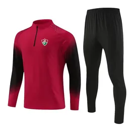 Fluminense FC Erkekler Boş Zaman Spor Giyim Açık Hava Giyim Yetişkin Yarı Zipper Nefes Alabilir Sweatshirt Jogging Sıradan Uzun Kollu Takım