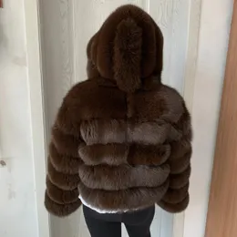 Damen Pelz Faux 2023 Echtpelz Kapuzenmantel Winter warm Mode natürlich plus Jacke hochwertiger flauschiger Waschbär 231128