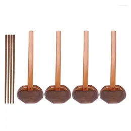 Coffee Scoops 4 Pieces Japanese Long Handle Large Spoon Ramen Wooden Pot Tortoise Shell Wood Rice Soup Dessert