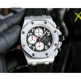 Rörelse Watch Audema Pigue Luxury Watch Piglet Wrist High Quality Swiss Movement Uhr Back Transparent gummiband Montre