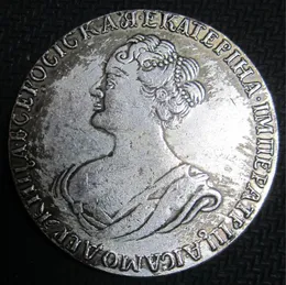 10st/parti ryska 1718-1799 olika mynt 1 rubel tillverkning silverpläterade hemtillbehör silvermynt