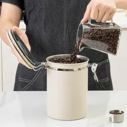 Bottiglie di stoccaggio Contenitore per chicchi di caffè Vaso da 1,8 litri con anello in silicone Accessori da cucina Lattina per tè Zucchero Cereali Pasta