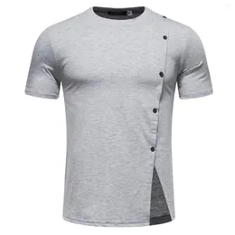 As camisetas masculinas vestem -se em torno da camiseta de camisa de noite camisa de manga longa masculina moda moda profunda v pesco