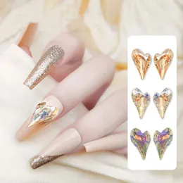 Nail Art Decorations Pointed Bottom Shaped Crystal Gems Rhinestones DIY Ornaments Big Peach Heart Sharp Diamond Jewelry
