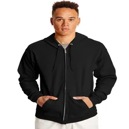 Män är Ecosmart Fleece Zip-up hoodie, upp till storlek 3XL
