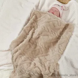 Cobertores Swaddling cor pura simples veludo cobertor do bebê swaddle cobertor verão leve e macio cobertor infantil cobertor de ar condicionado R231130