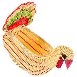 Geschirrsets Fruchtkorb House Dekorationen Home Imitation Rattan Desktop Thanksgiving Aufbewahrungskörbe PP Halter für Küchenarbeitsplatte