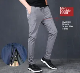 Men039s Pants 1pcs Straight Tube Men39s Doubleheaded Zipper Outdoor Openbacked With Fully Open Crotch Convenient SexMen03306348