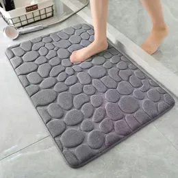 absorbent floor mat home pebbles velvet non slip foot mat bathroom door mat toilet quick drying mat