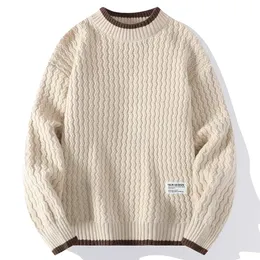 Erkekler Sweaters 2023 Sonbahar Kış Men Örme Kazan Kore Kore Edition Solid Casual Yarı Yüksek Boyun Çizgili Giysiler 231130