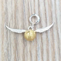 Andy Jewel Authentic 925 Sterling Silver Presants Herry Poter Sterling Golden Snitch Slider Charm يناسب الأسلوب الأوروبي Bear Jewelry Style191e