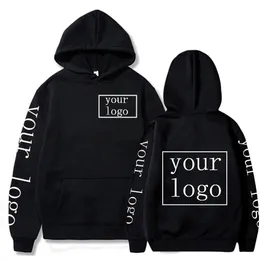 Herrtröjor tröjor din egen design varumärke personliga anpassade män kvinnor text diy hoodies tröja casual hoody kläder mode 231129