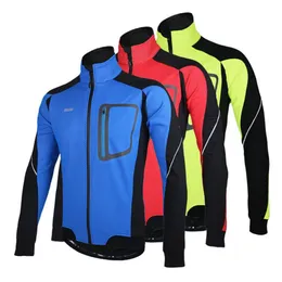 ロングスリーブ冬の温かいサーマルサイクリングジャケットArsuxeo Windproof Sport Sport Jacket Bicycle Clothing Cycling MTB Jersey245J