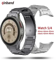 Watch Bands No Gaps Titanium Metal Strap for Samsung Galaxy Watch 5 Pro 45mm 40mm 44mm Belt Watch Band for Samsung Watch4 Classic 9690539