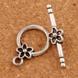 Plum Flower Bracelet Toggle Clasp 100sets lot Antique Silver Fit Bracelets L847 Jewelry Findings & Components LZsilver223d