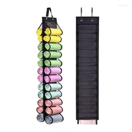 Storage Bags Legging Organizer 24 Roll Compartments Hanging Space Saving