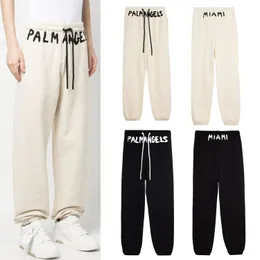 Palm Angels Pants 2023 Klasik Mektup Baskı Basit Sonbahar/Kış Moda Eğlence Lüks Erkek ve Kadın Yüksek Kaliteli UNISEX Pantolon 02