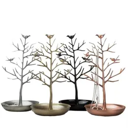 1530cm 4style jewelry stand rack household iron necklace rack earring rack alloy jewelry display prop bird tree home furnishings 12091