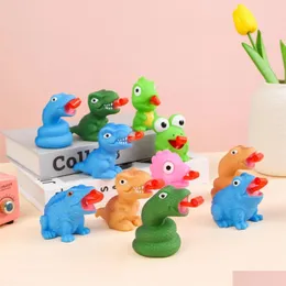 Decompression Toy Sticking Out Tongue Pinch Toys Dinosaur Large Eye Frog Spring Back For Reduction Anxiety Kids Drop Delivery Gifts No Dhs8D