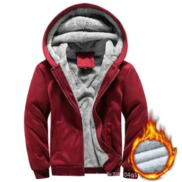 Men's Hoodies Sweatshirts Mens Hoodies Sweatshirts Winter Hoodie Jacket Men Sports Thick Coat Fur Lined Warm Zip Up Casual Sweatshirt Plus Size 231129