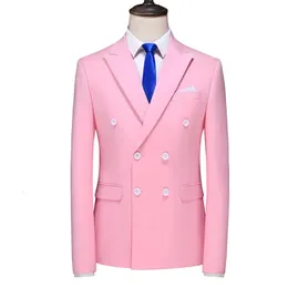 Męskie garnitury Blazers Brand Clothing Men Dwuzromij Business Busines