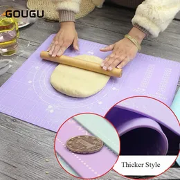 Baking Moulds 5040cm GOUGU NonStick Silicone Mat With Size Measurement Scale Fondant Rolling Kneading Cake Pastry Bakeware Tools 231129