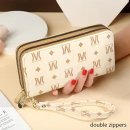 Women Women New Womeets Double Stirlets Mobile Phone Bag Long Wallet Wallet Money Bag حامل بطاقة Carteras Prede234U