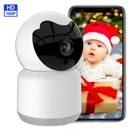 Câmeras IP Monitor de bebê Wi -Fi 1080p Vídeo Sleeping Nanny Night Vision 2way Audio Home Security Surveillance Câmera Tuya 230428