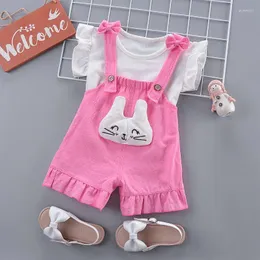 Clothing Sets BibiCola Girls Summer Small Child Outfits Clothes Casual Dress T-shirt Pants 2 Pieces Suit For Baby 4 Year