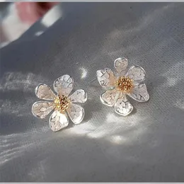 Koreanische Design Mode Schmuck Elegante Weiße Blume Ohrringe Sommer Stil Urlaub Strand Party Für Frauen Stud317a