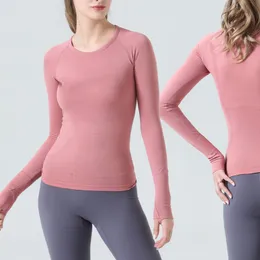 LL New Style Women's Yoga T-Shirt Long Sleeved T-Shirt يركض على انحسار إلى Street Top Sports Sports Breatable Litness Yoga Clothes 2.0 أفضل بائع