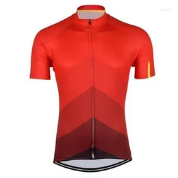 Гоночные куртки Hirbggod 2023 Red Outdoor Sport Sport Cycling Jersey Men Men Summer с коротким рукавом DH DH -рубашка дышащая велосипедная одежда Tops Mt273