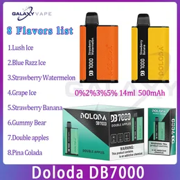 Authentic DOLODA DB7000 Puff Disposable Vape Pen 500mAh Battery 14ml Pre-filled Pod Electronic Cigarette 8 Flavors Puffs 7k